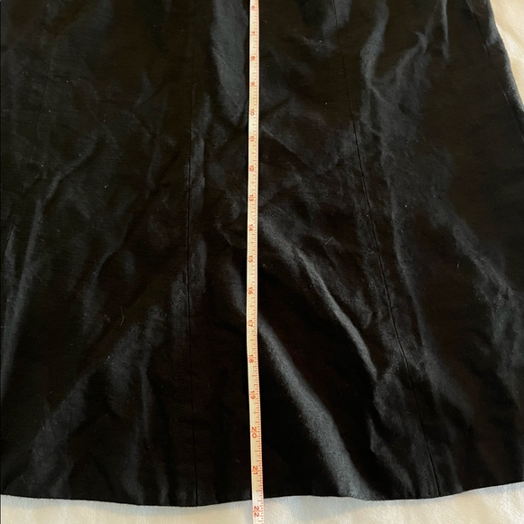 Talbots Petites Black Mini Skirt Pleated Wool SItalian Fabric Size 8 Fall Winter - Picture 3 of 7